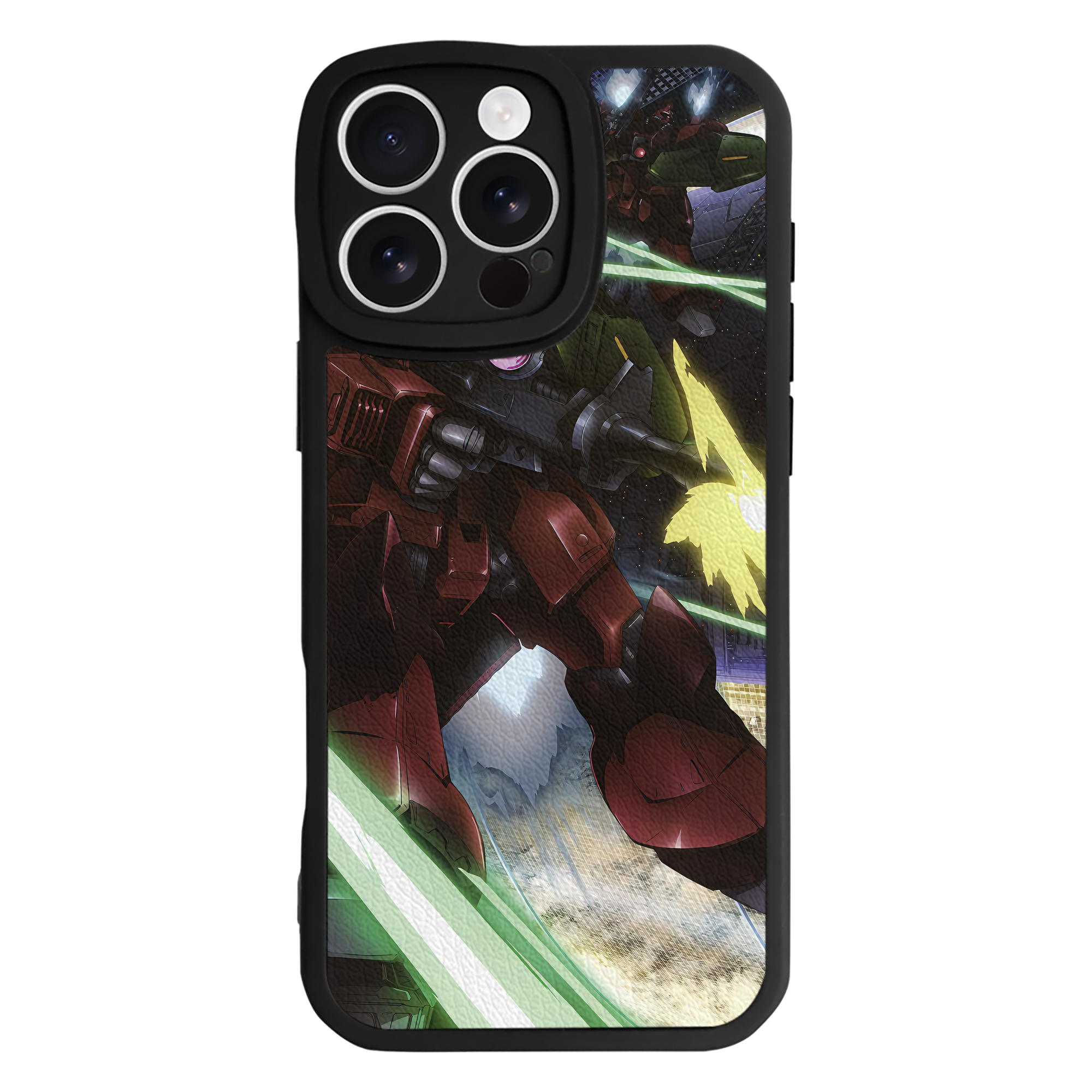 （画像用） 機動戦士ガンダム Mobile Suit Gundam 【iPhone 16シリーズ対応】シリコンスマホケース（レザー調） 材質：シリコン